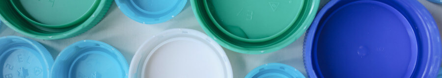 Colored Bottle Caps Made of Plastic