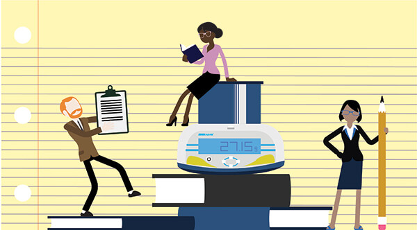 teachers with a balance