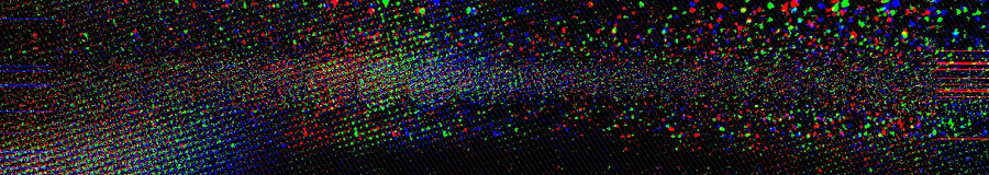 Zoom on Pixelated Screen