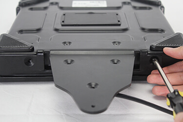 Screw Black Metal Support to Scale Side