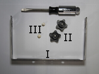 AE 403 Parts Bracket, Collar & Screwdriver