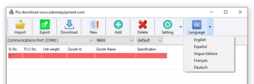 Click the language button to change languages Click the language button to change languages