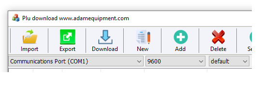 Setup the communication port Setup the communication port