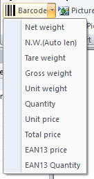 Barcode Dropdown
