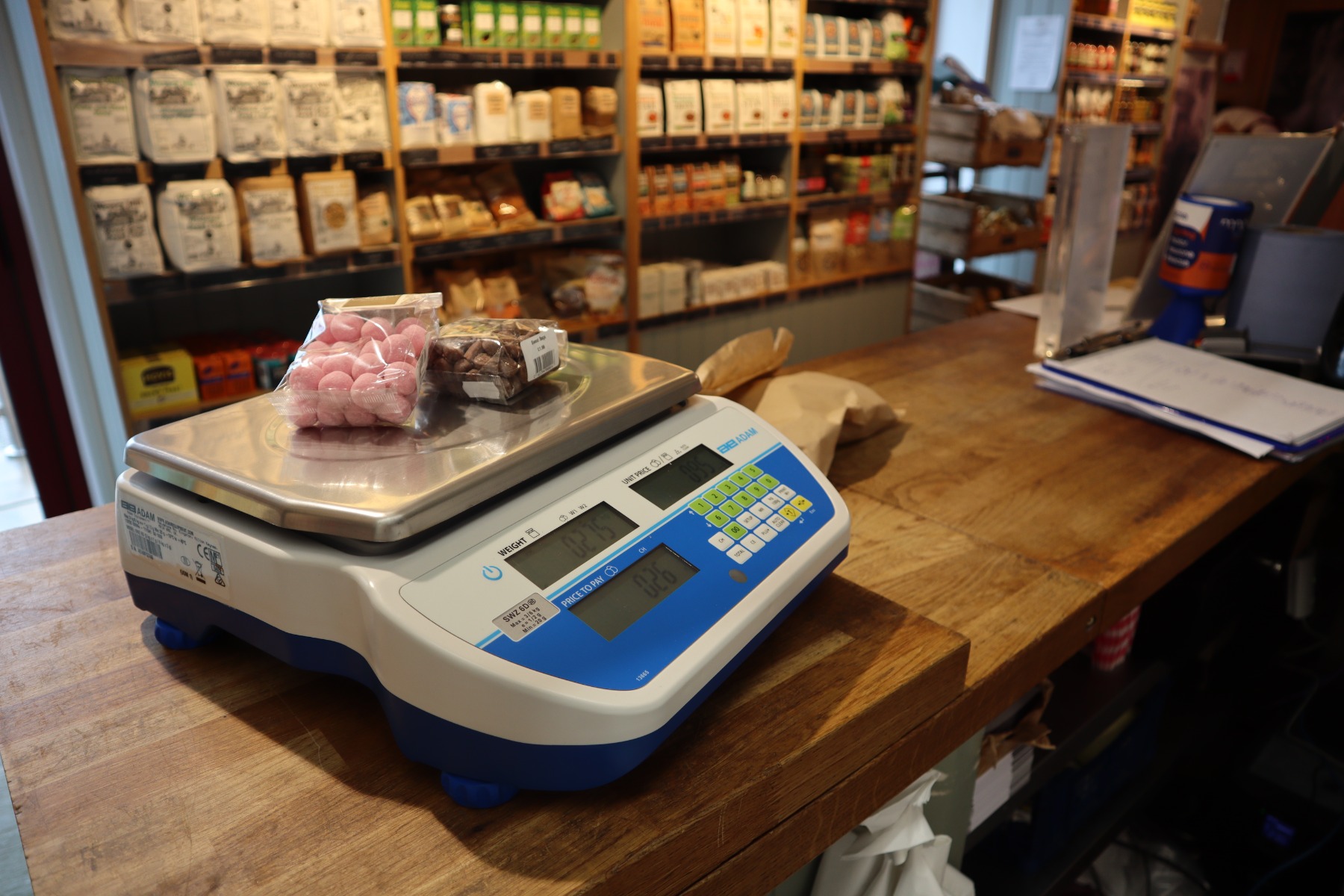 SWZ used in a candy shop