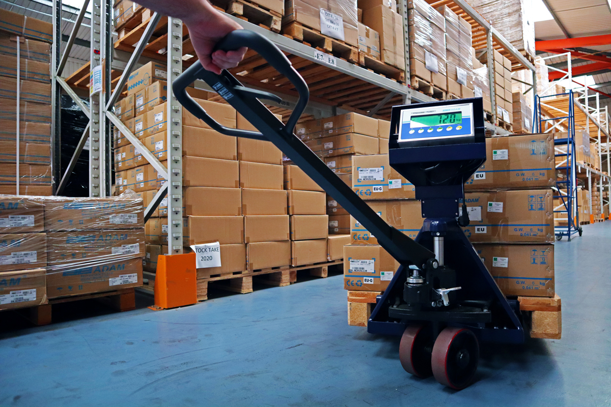industrial scales in warehouse