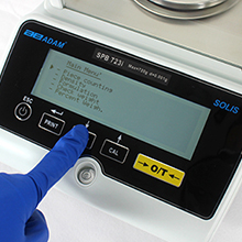 Solis Analytical Balances menus